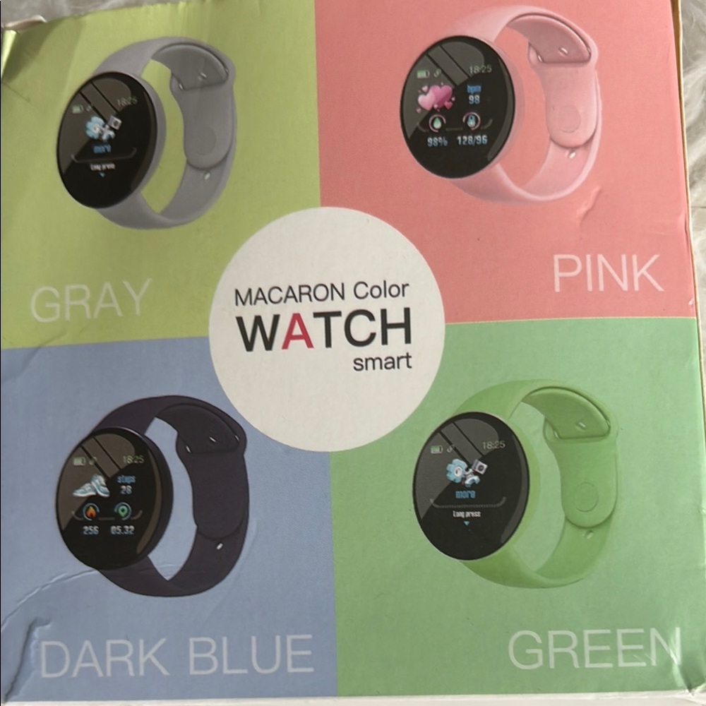 Pink Gray Smartwatch Modern Wearable